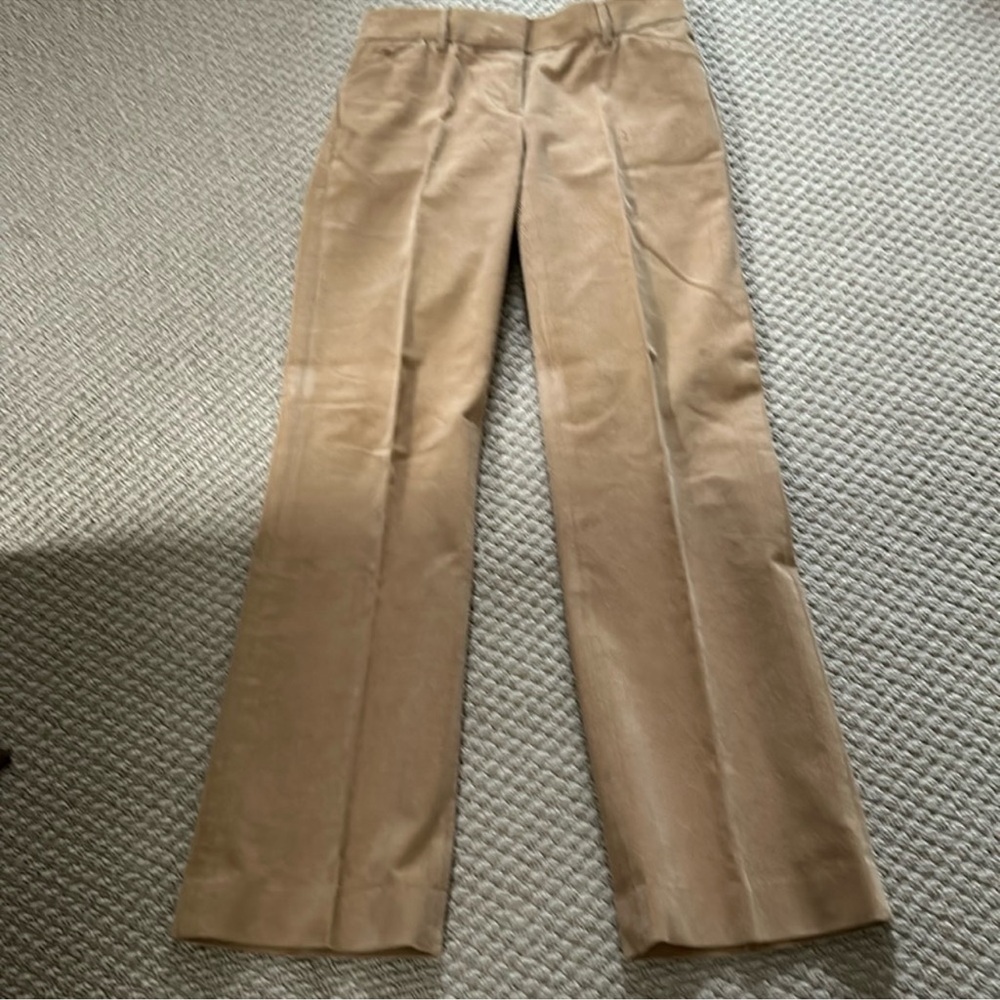 J Crew tan color wide leg corduroy pants size 0